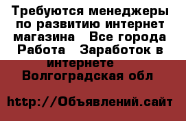 Требуются менеджеры по развитию интернет-магазина - Все города Работа » Заработок в интернете   . Волгоградская обл.